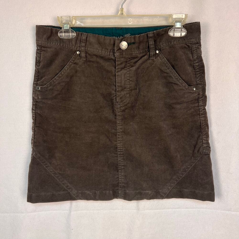 Horny Toad Accord Corduroy Mini Skirt Brown Size 4 EUC